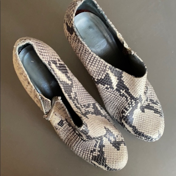 Loeffler Randall snakeskin platform ankle booties - Picture 2 of 7